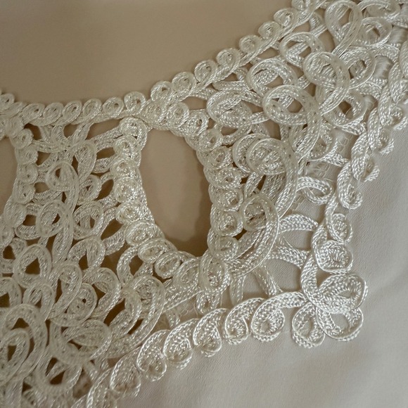 VTG Y2K White Dress L Angel Fairy Feminine LACE DETAIL - Picture 8 of 15